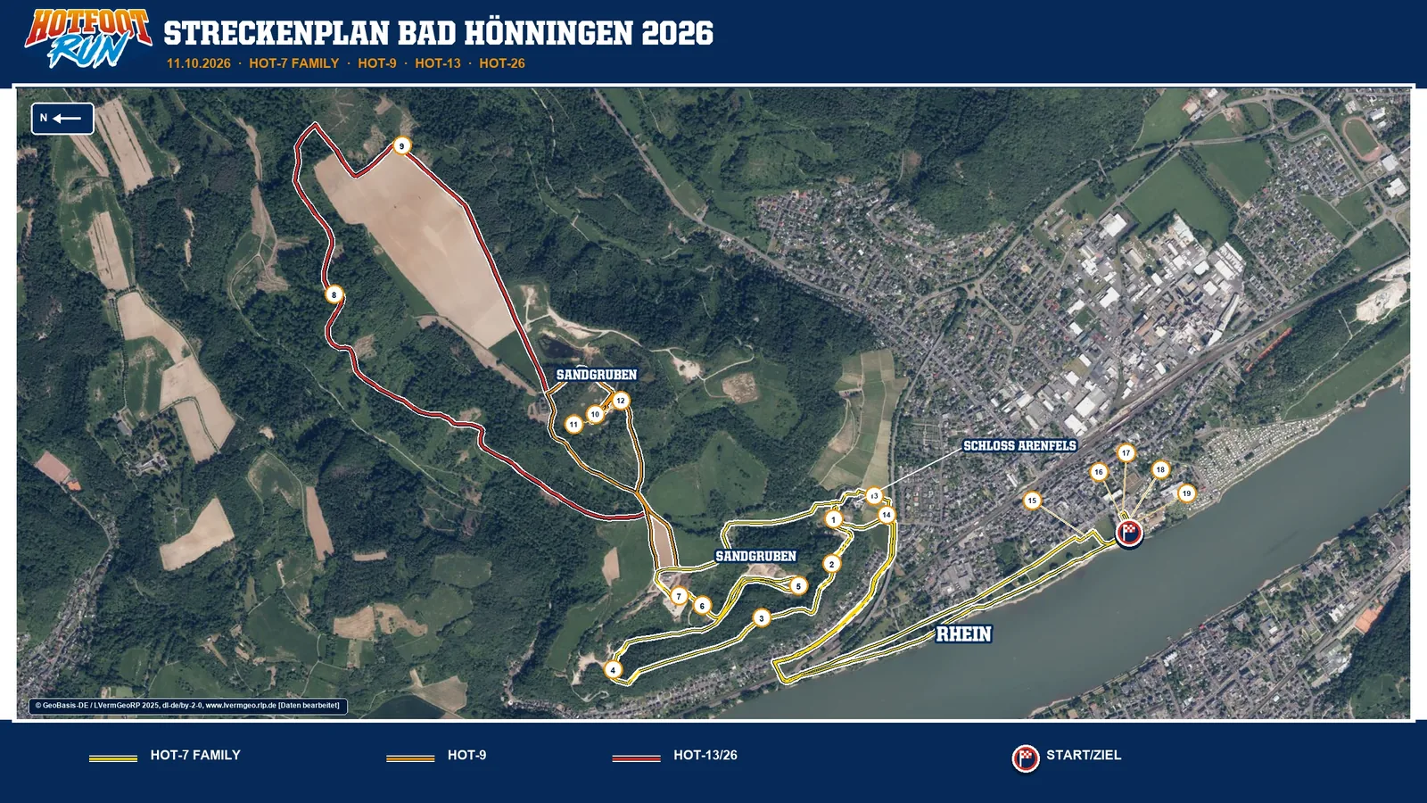 Streckenplan Hotfoot Run Bad Hönningen 2026