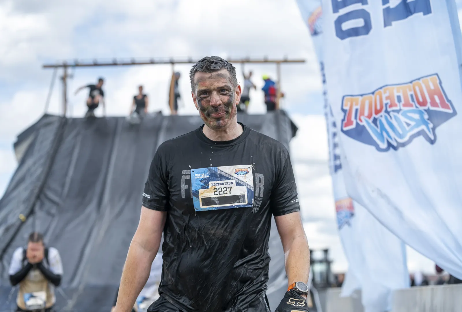 Entschlossener Läufer beim Hotfoot Run