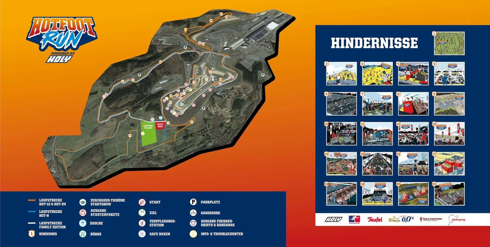 Historischer Streckenplan des Hindernislaufs am Nürburgring 2025